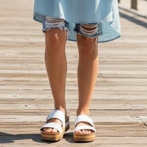 Reef Platform Slide Sandals Women's Size 9 Cushion Vista Hi 2.5" Chunky Sole